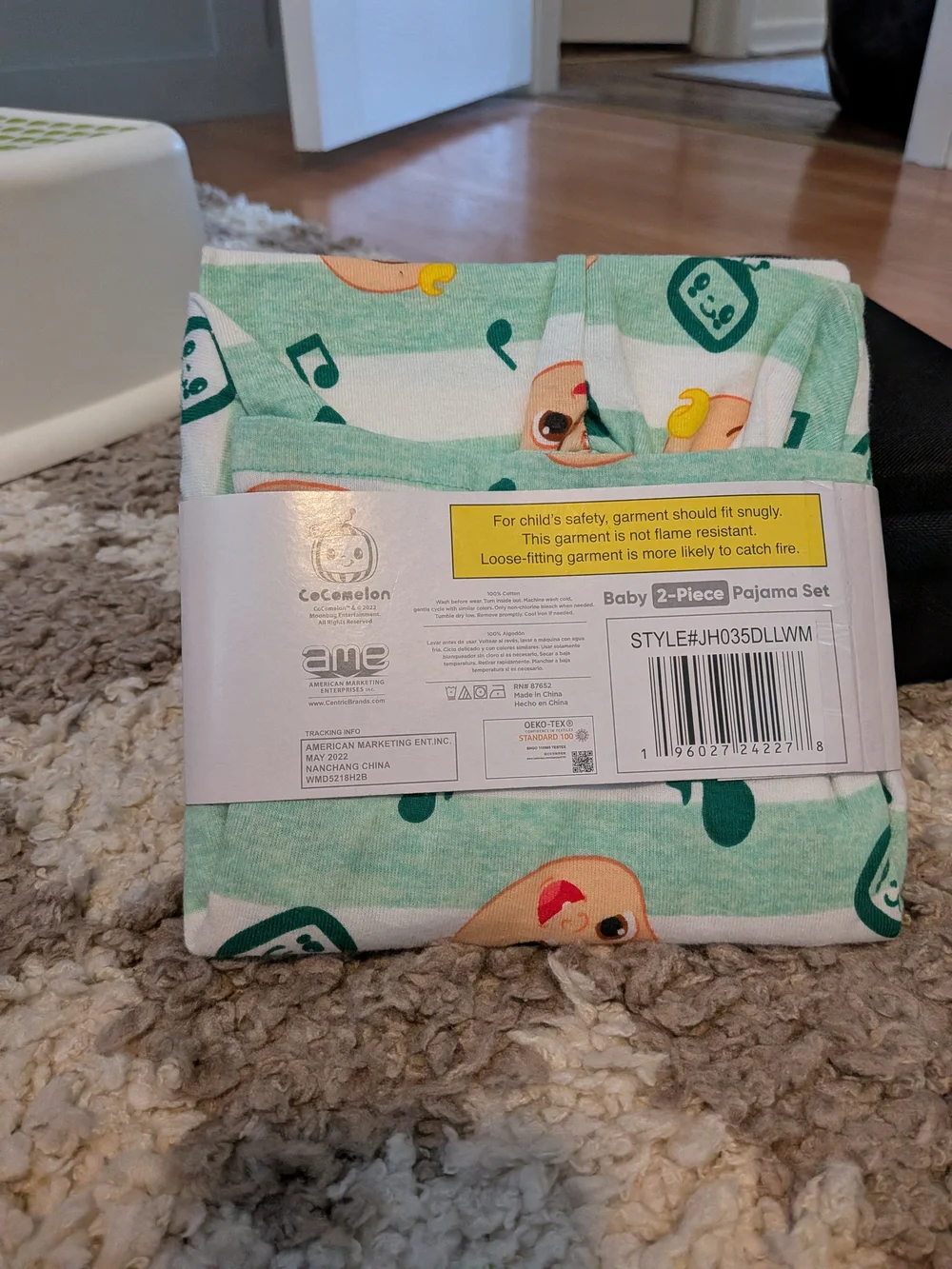 NWT 12m CoComelon Baby 2-Piece Pajama Set - Mint Green